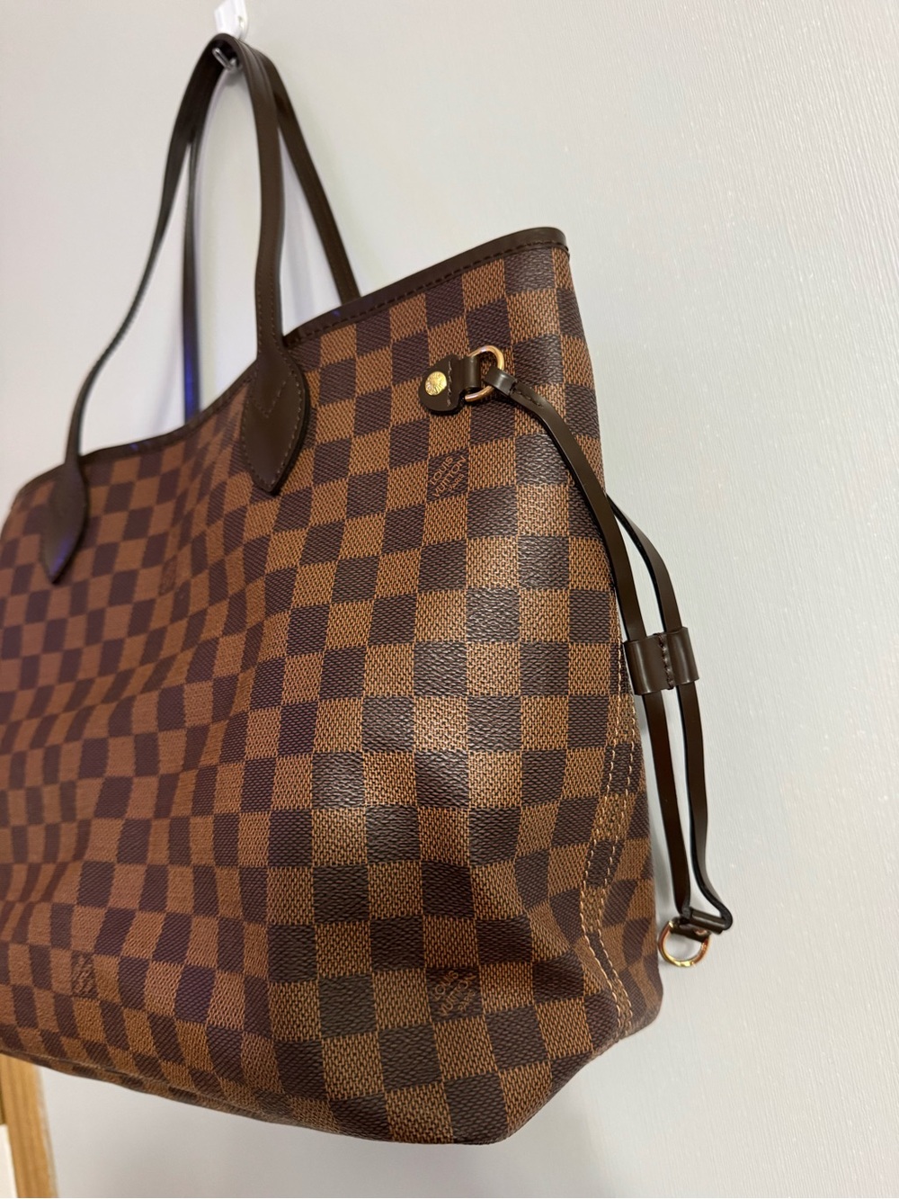 Louis Vuitton Damier Ebene Checkerboard Brown Tote - Picture 3 of 11